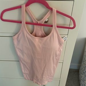 Light pink lululemon tank top with built in bra